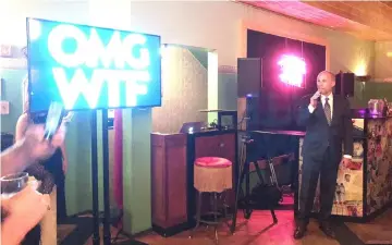  ?? — AFP file photo ?? Avenatti, the attorney for Stormy Daniels, and a critic of President Trump, speaks at a fundraiser for OMG WTF, in Los Angeles, California, last month.
