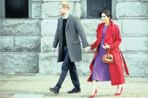  ?? | Reuters ?? PRINCE Harry and Meghan, Duchess of Sussex, during their visit to Birkenhead, Britain, on January 14.