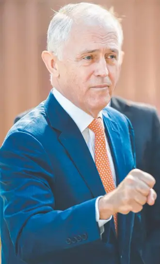  ?? FIGHT ON: Malcolm Turnbull has lost 30 Newspolls in a row. Picture: RICHARD DOBSON ??