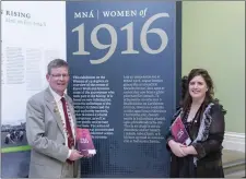  ??  ?? Cllr Hubert Keaney with exhibition curator Sinead McCoole.