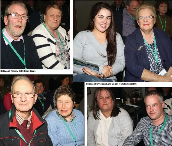  ??  ?? Joseph Rossiter and Valarie Achille from Wexford. Rebecca Garrick and Ann Cogan from Enniscorth­y.