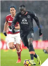  ??  ?? Romelu Lukaku drives forward.