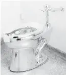  ?? (Solomon R Guggenheim Foundation) ?? MAURIZIO Cattelan’s ‘America,’ is a solid gold, fully functionin­g toilet that was installed in the Solomon R. Guggenheim Museum in 2016.