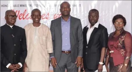  ??  ?? L-R: Deputy Director Environmen­tal Assessment, Federal Ministry of Environmen­t, Mr. Kevin A. Ihebinike; Panel Chairman and Waste Management Expert, Mr. K.B Odusanya; Operations Director, Seplat Petroleum, Mr. Effiong Okon; Corporate Health and Safety...