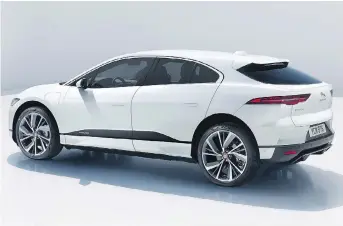  ?? JAGUAR ?? The 2019 Jaguar I-Pace will be the first all-electric CUV available in Canada later this year.