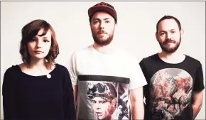  ?? Glassnote ?? Formed in 2011, CHVRCHES is a Scottish synthpop band from Glasgow made up of, from left, Lauren Mayberry, Iain Cook and Martin Doherty.