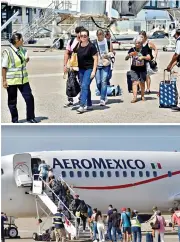  ?? ?? ■ Aerolíneas comenzaron ayer evacuar a turistas a través del puente aéreo entre CDMX y Acapulco.