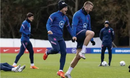  ?? Photograph: Eddie Keogh for The FA/REX/Shuttersto­ck ?? England’s Eric Dier, right, enjoys a training session with his former Tottenham teammate Kieran Trippier.