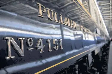  ??  ?? The carriage number of a restored Orient Express train displayed at the Gare de l’Est train station in Paris.