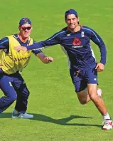  ?? Reuters ?? England’s Alastair Cook during a practice session at the Kia Oval yesterday ahead of the final Test.