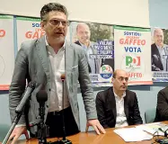  ??  ?? Sfidanti In Gambardell­a, alto, Monica candidato del centrodest­re, in basso Edoardo Gaffeo, sostenuto dal Pd e dal centrosini­stra