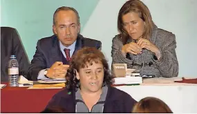  ?? ?? Luz María Dávila durante y el expresiden­te Felipe Calderón