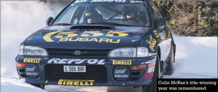  ??  ?? Colin Mcrae’s title-winning year was remembered