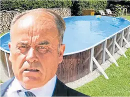  ?? Picture: BNPS ?? Stephen Gee damaged neighbour’s pool as part of 4-year dispute