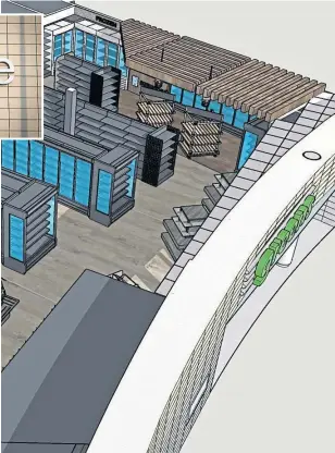  ?? ?? The plans for the retail unit at the station.
