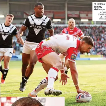  ?? LEWIS STOREY/ GETTY IMAGES ?? St Helens’ Tommy Makinson