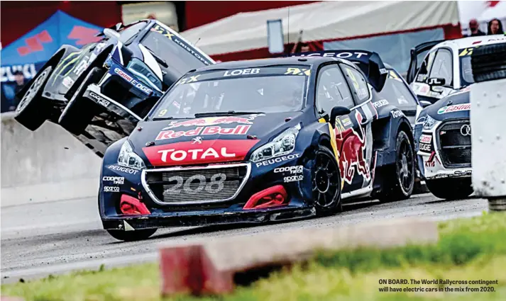  ??  ?? ON BOARD. The World Rallycross contingent will have electric cars in the mix from 2020.