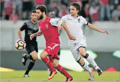  ??  ?? O dérbi minhoto de 14 de agosto foi o último jogo de Rafa Silva pelo Sp. Braga