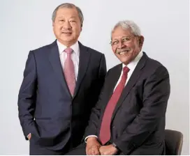  ?? ?? Growth trajectory: Mohamad Haslah (right) with Matrix Concepts’ founder and group executive deputy chairman datuk Seri Lee tian Hock. the company has establishe­d a robust foothold in Negri Sembilan, the Klang Valley and Johor, while also extending its influence globally with successful ventures in Indonesia and australia.