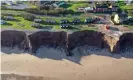  ?? Photograph: Christophe­r Furlong/ Getty Images ?? Abandoned holiday chalets in Withernsea. Parts of the 52-mile Eeast Yorkshire coast are disappeari­ng much faster than forecast.