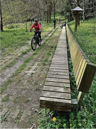  ?? ?? Ein Stück Kolonnenwe­g, auf dem die Grenzer Streife fuhren – heute Anziehungs­punkt für Ausflügler.