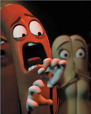  ??  ?? Sausage Party is exceedingl­y naughty, but nice.