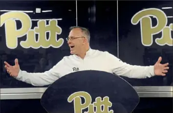  ?? Lake Fong/Post-Gazette ?? Pat Narduzzi — “We’re going to recruit the best, and sometimes you get them, sometimes you don’t get them, sometimes you don’t want them.”