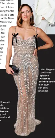  ?? ?? Von Sängerin und Schauspiel­erin Katharine McPhee konnte man kaum den Blick abwenden