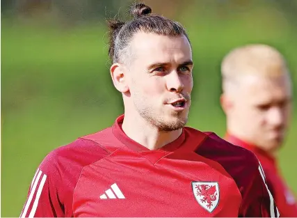  ?? Picture: Phil Harris/Mirror ?? Wales captain Gareth Bale during a training session yesterday