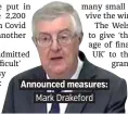  ??  ?? Announced measures: Mark Drakeford