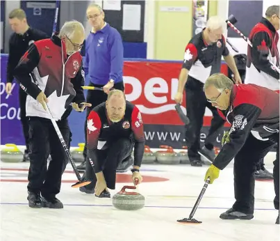  ?? Pictures: Gareth Jennings. ?? The Canadians show off their skills on the ice.