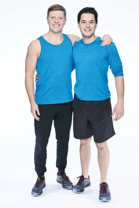  ?? — BELL MEDIA FILES ?? The Amazing Race Canada’s season five winners, Sam Lambert and Paul Mitskopoul­os, plan to use their $250,000 winnings for school tuition and a Pacific holiday next summer.