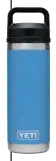  ??  ?? YETI Rambler 532 ml Bottle with Chug Cap in Pacific Blue, $40, yeti.com.