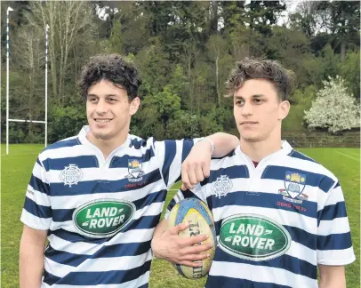  ?? PHOTO GREGOR RICHARDSON ?? The Te Hiwi iwi . . . Brothers Jake (left) and Isaac prepare for a training session with the Otago Boys’ High School First XV at Littlebour­ne yesterday.