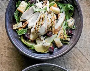  ?? TAM WEST ?? Blue cheese buffs will love this flavoursom­e chicken salad.
