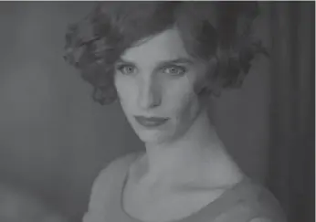  ?? TIFF ?? Eddie Redmayne has received a Golden Globe nomination for his portrayal of 1920s transgende­r artist Lili Elbe.