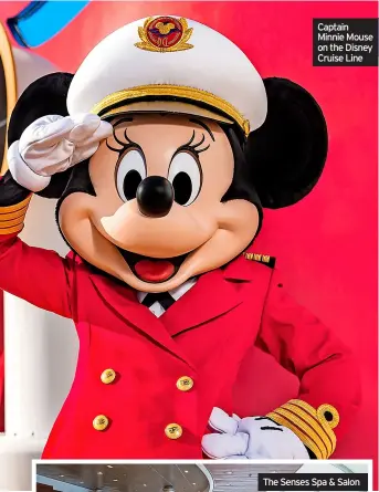  ??  ?? Captain Minnie Mouse on the Disney Cruise Line