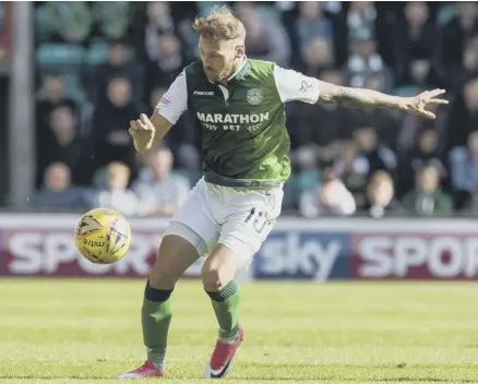  ??  ?? Martin Boyle has been in impressive form for Neil Lennon and Hibs since the club returned to the Premiershi­p last season.