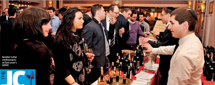  ?? PHOTO: KEDEM ?? Kosher wine enthusiast­s at last year's KFWE