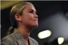  ?? Photograph: Sam Mooy/Getty Images ?? Grace Tame speaks at The National Press Club.