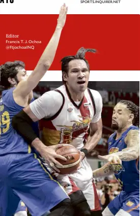  ??  ?? June Mar Fajardo barrels through a TNT double team.