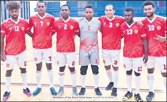  ?? Picture: FIJI FA MEDIA ?? Members of the Rewa futsal team.