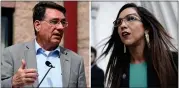  ?? FILE PHOTO ?? Jerry Sonnenberg, left, and Lauren Boebert are among 11 candidates vying for Republican nomination in Colorado’s 4th Congressio­nal District.