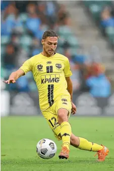  ?? GETTY IMAGES ?? Matthew Ridenton is back in Phoenix colours this season and looking to start in place of the suspended Alex Rufer tomorrow night against Newcastle Jets.