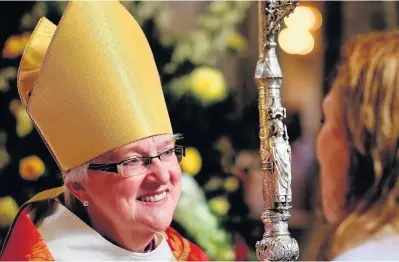  ?? Huw Ryden ?? > Bishop June Osborne at her enthroneme­nt as the 72nd Bishop of Llandaff yesterday