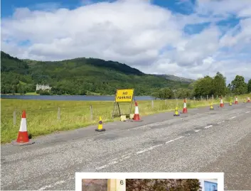  ??  ?? LEFT Congestion erodes the peace and beauty of Ambleside, former home of William Wordsworth ABOVE Last summer, congestion and dangerous parking prompted parking restrictio­ns around Loch Achray in Loch Lomond and the Trossachs National Park RIGHT Bus services in rural areas have seen funding cuts over the past 10 years