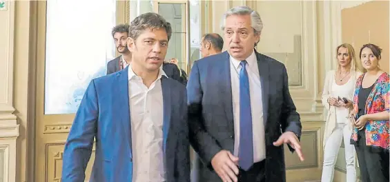  ?? TELAM ?? Gobernador. Axel Kicillof respaldó a Sergio Berni tras la desautoriz­ación del Presidente, pero le pidió coordinaci­ón con la Nación.