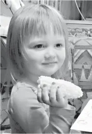  ??  ?? RCMP say Hailey Dunbar-Blanchette, 2, of Blairmore, Alta., was taken from her home early Monday.