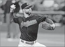  ?? PRESS] [TONY DEJAK/THE ASSOCIATED ?? Corey Kluber, who gave up one run in five innings against the White Sox, won the ERA title with a 2.25 mark, beating out the Dodgers’ Clayton Kershaw (2.31).