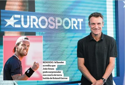  ??  ?? RENDIDO. Wilander acredita que
João Sousa pode surpreende­r nos courts de terra batida de Roland Garros